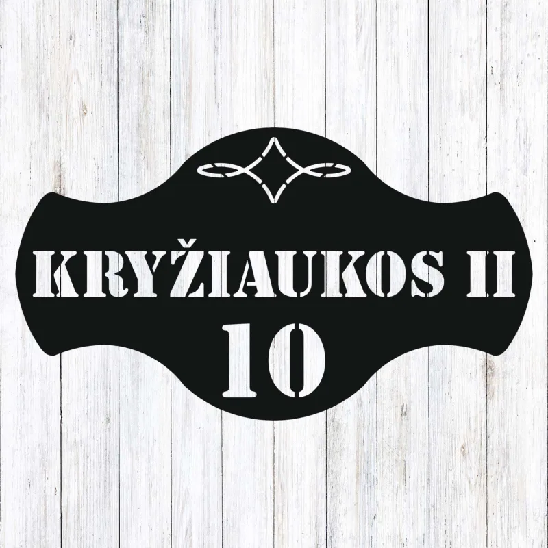 AKP adreso lentelė: 60 cm x 34 cm