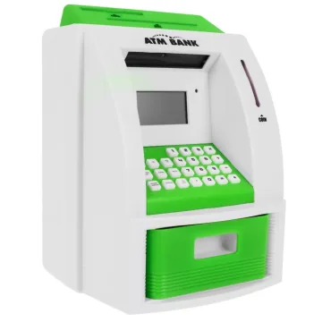 Vaikiška taupyklė 3+ žalia Interaktyvios funkcijos + bankomato kortelė