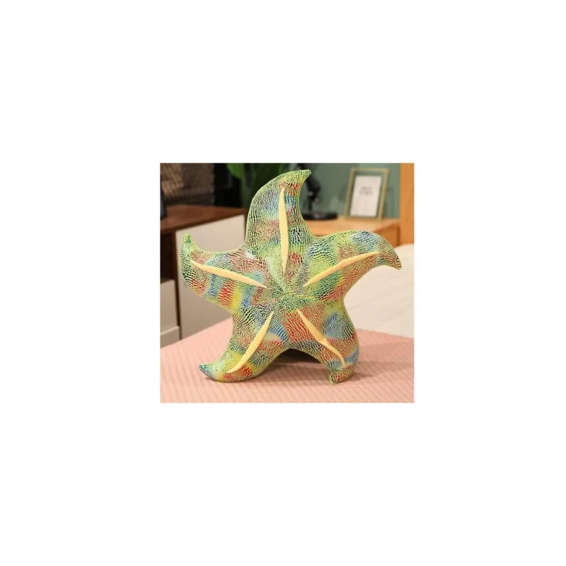 Talismanas Pliušinė jūrų žvaigždė Žalia pagalvė 20 cm · 1