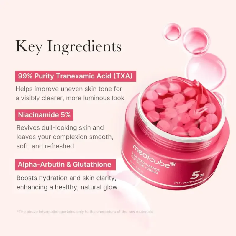 medicube TXA Niacinamide Capsule Cream – veido kremas su traneksamo rūgštimi · 3