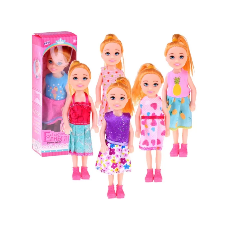 Žavinga mini lėlė 13cm Lėlė su suknele namams ZA4628 · 1