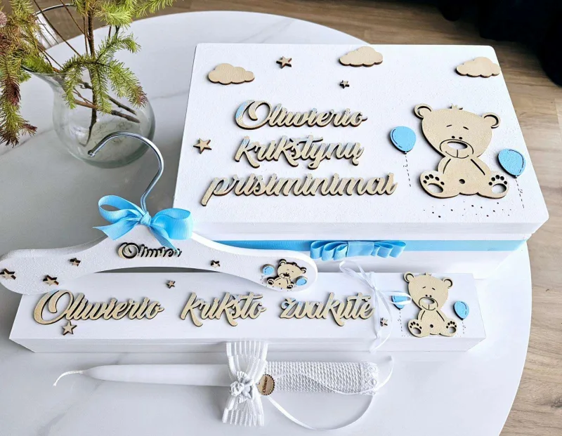 Krikštynų rinkinys / melsvas