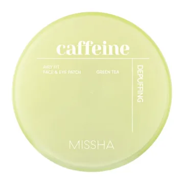 Missha Airy Fit Caffeine Depuffing Face & Eye Patch – paakių kaukės, 60 vnt.