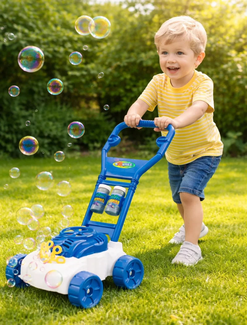 Vaikiška muilo burbulų žoliapjovė „Bubbles Power Mower“ – smagus žaidimas lauke · 3