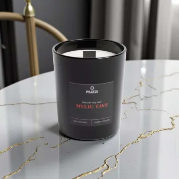 SOJŲ IR KOKOSŲ VAŠKO ŽVAKĖ „MYLIU TAVE“ | 270 ML