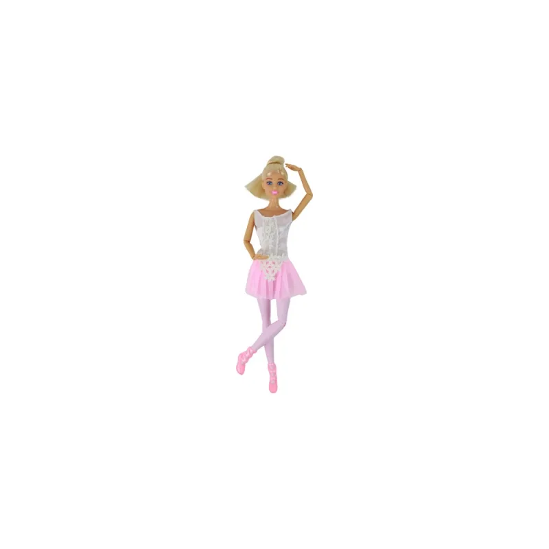 Vaikiška lėlė Anlily Balerina Dancer Statuette Bun Pink Dress · 3