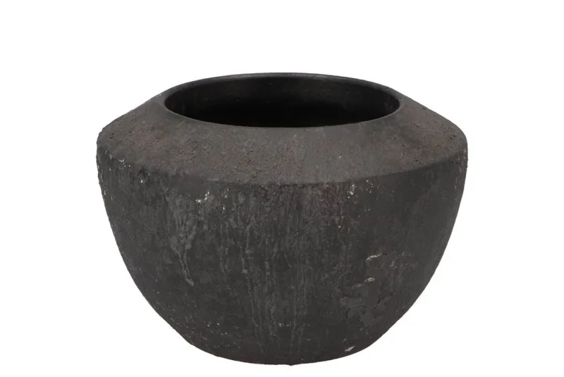 Vazonas Bali juodas — D25x16cm