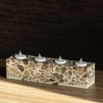 Terrazzo Keturvietė Žvakidė | Rudas Dolomitas