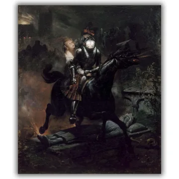 Reprodukcija „Baladė apie Leonorą“, Horace Vernet (1839)