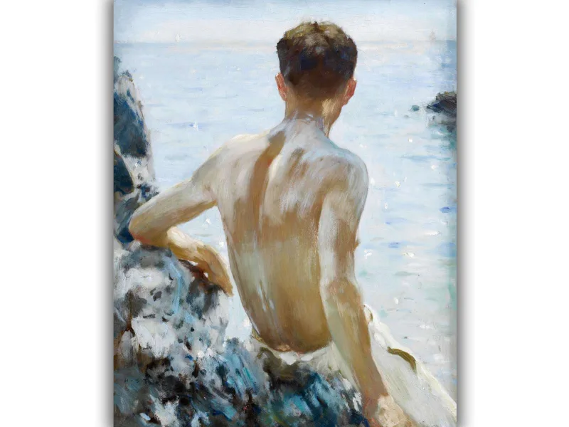 Reprodukcija „Paplūdimio studija“, Henry Scott Tuke