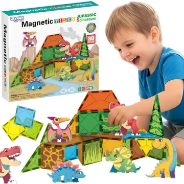 Magnetinis konstruktorius WOOPIE 7,5 cm Dino 30 el.