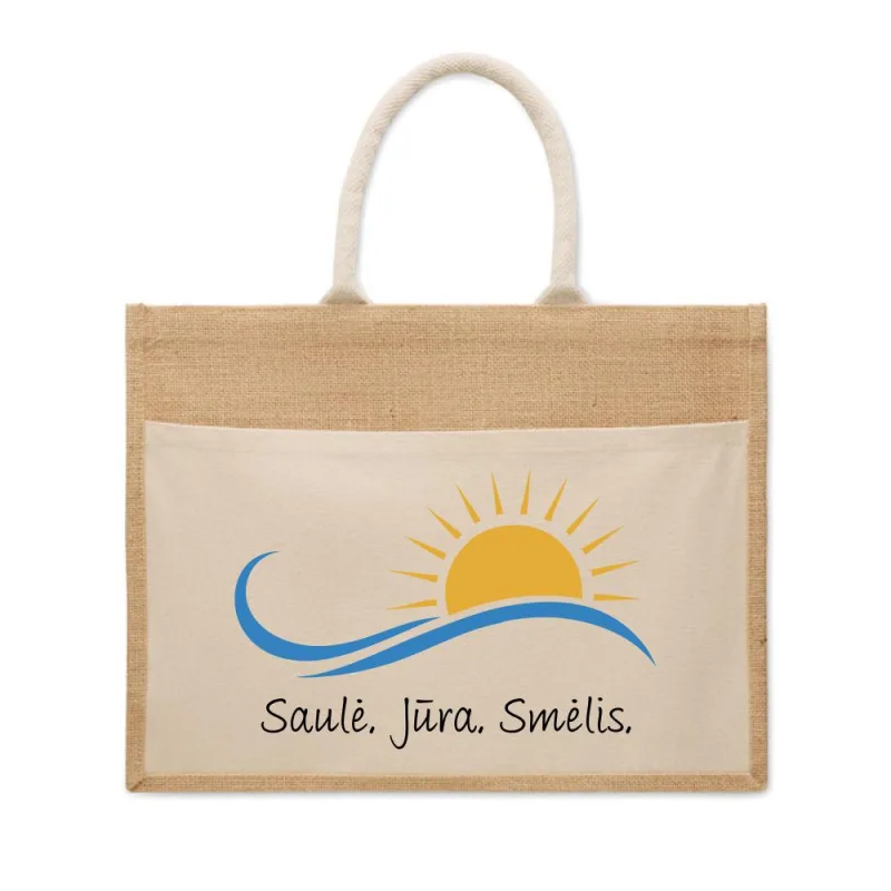 Džiuto krepšys „Saulė.Jūra.Smėlis.“
