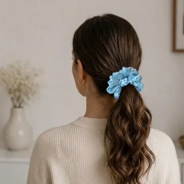 Satino plaukų gumytė „Pastelinė Elegancija“