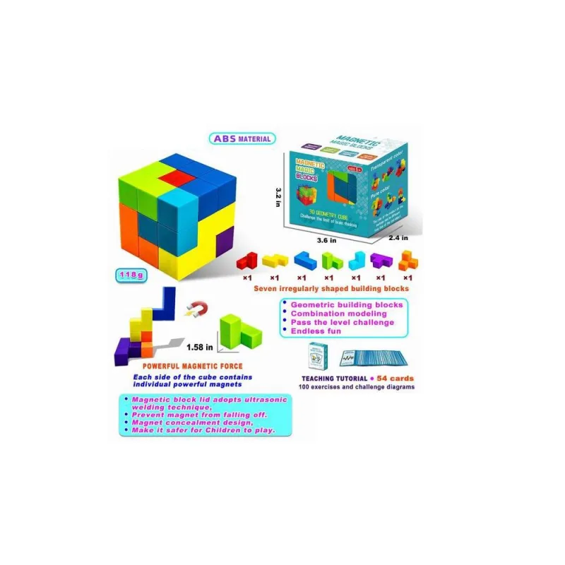 Magnetinis konstruktorius MAGNETIC CUBES, 7 vnt · 1