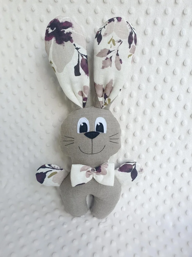 Zuikis ilgaausis, ūgis 38 cm. 100% lino audinys