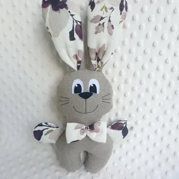 Zuikis ilgaausis, ūgis 40cm. 100% lino audinys
