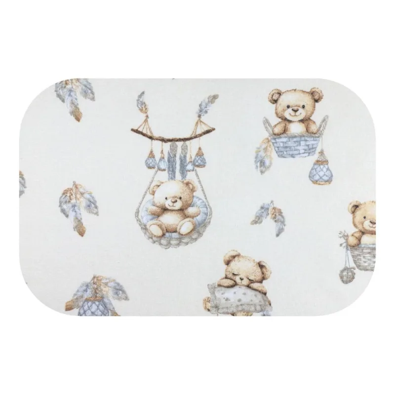 Sauskelnės - 30268 - FLANNEL PRINT - EGA - BEARS in BASKET - ECRU - dydis 70x80 cm · 1