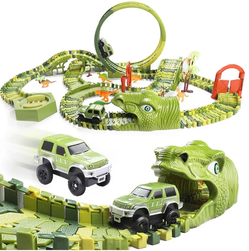 Žaislinė Mega automobilių trasa Dinozaurų parkas, 324 el. · 2
