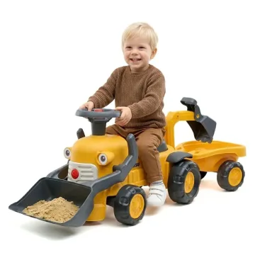 Paspiriamas traktorius su ekskavatoriaus kaušu ir priekaba FALK „Komatsu“, 1–3 m
