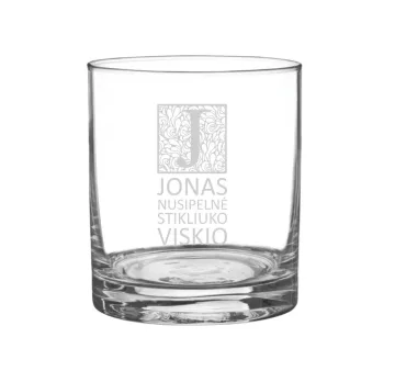 Stiklinė taurė „Jonas nusipelnė stikliuko viskio“ (300ml)