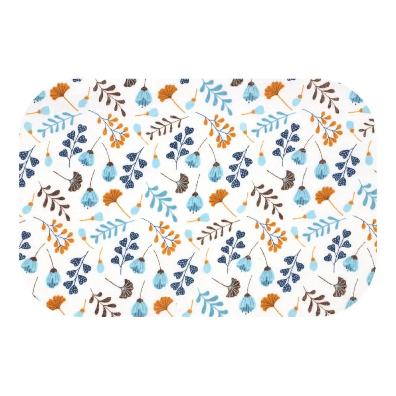Sauskelnės - 27633 - FLANNEL PRINT - EGA - SUMMER FLOW - BLUE - dydis 70x80 cm · 1