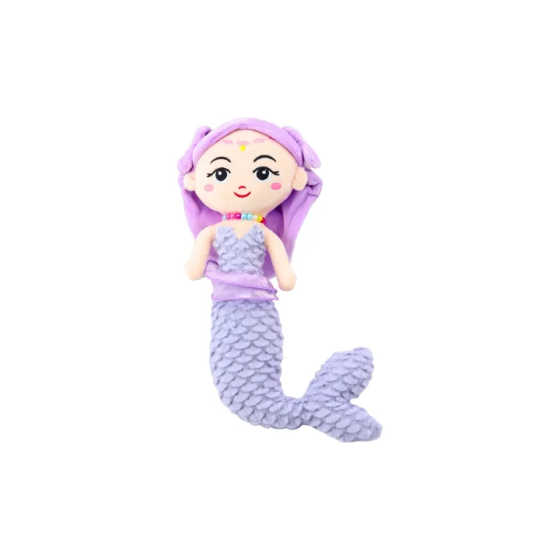 Pliušinė undinėlė su karoliukais apkabinimais Violetinė 32cm · 2