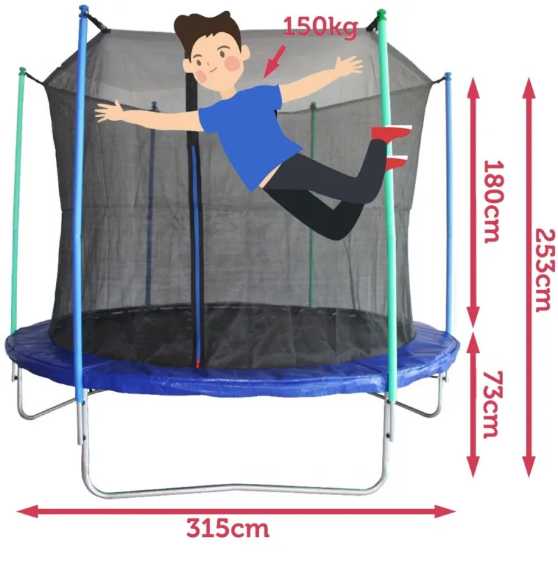 Vaikiškas sodo batutas su kopėčiomis 315 cm · 3