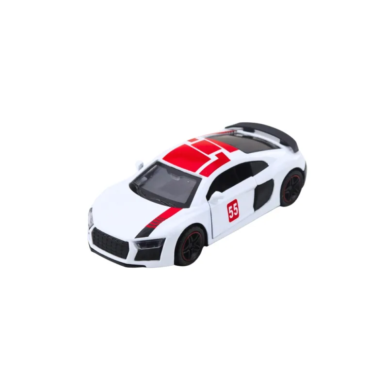 Metalinis Sportinis automobilis žibintai garsai baltas 1:43 · 2