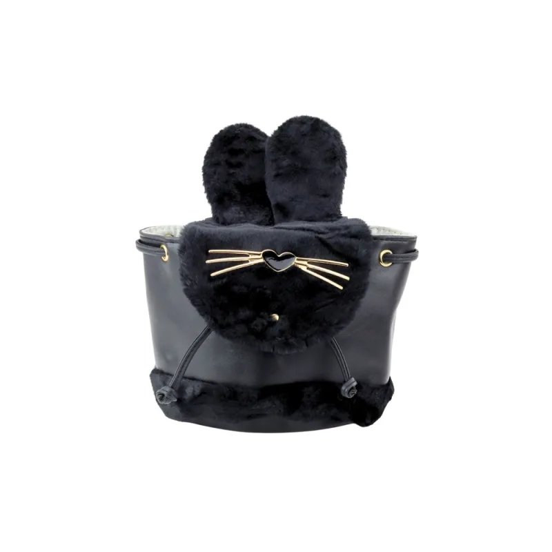 Kuprinė Pliušinės zuikio ausys 22cm 4L, juoda · 3