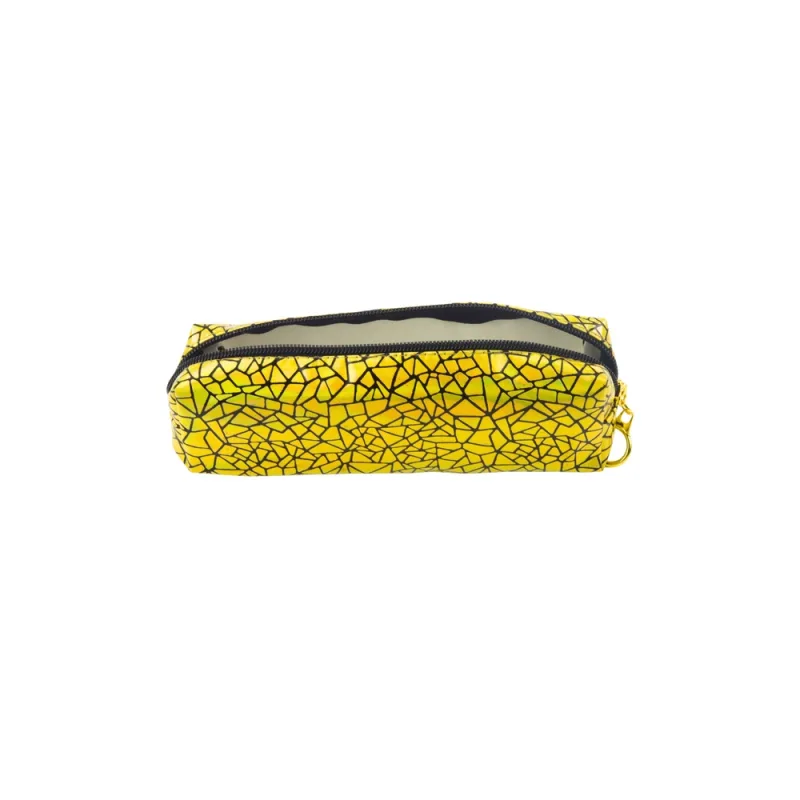 Vieno skyriaus pieštukų dėklas 20x6,5 cm, aukso sp. · 2