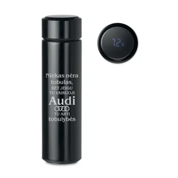Termosas su termometru „Niekas nėra tobulas...AUDI“ (450ml)