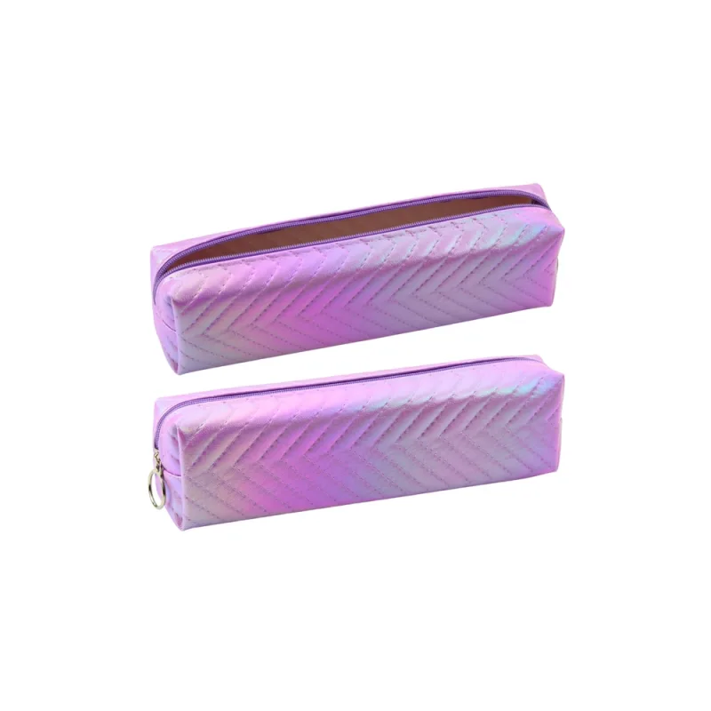 Holografinis eglutės formos mokyklinis organizatorius pieštukinė violetinė 21x6cm · 1