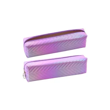 Holografinis eglutės formos mokyklinis organizatorius pieštukinė violetinė 21x6cm