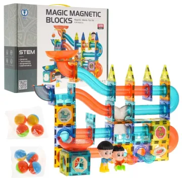 Magnetinis konstruktorius, 128 dalių rinkinys