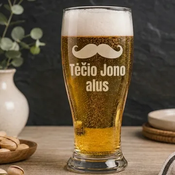 Graviruotas alaus bokalas „Tėčio alus“ su vardu – dovana tėčiui