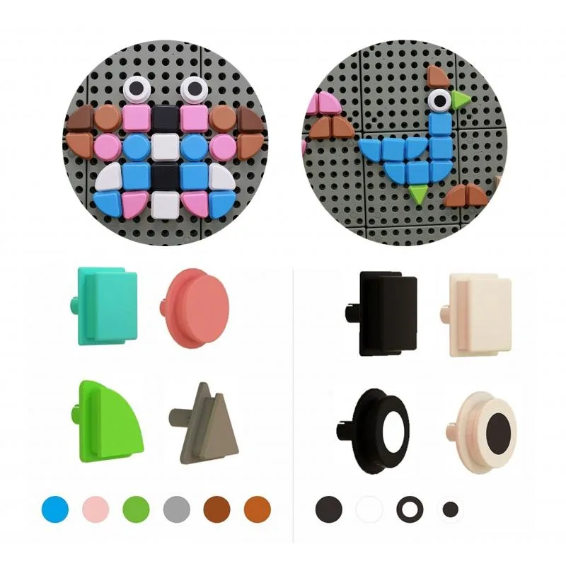 Žaislinis Geometrinių figūrų formos kaiščių rinkinys, 64 vnt · 1