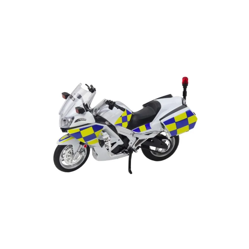 Policijos motociklas metalinis žibintai Garsas Baltas 1:12 · 2