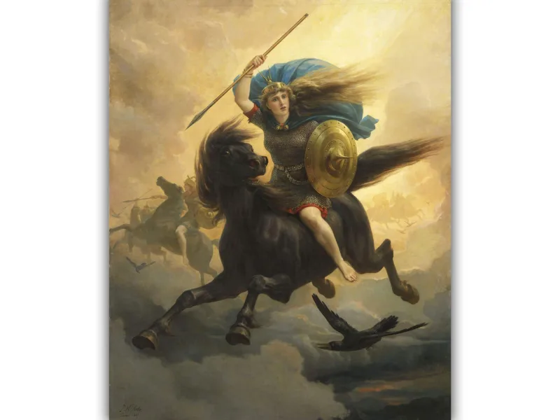 Reprodukcija „Valkirija“, Peter Nicolai Arbo, (1869)