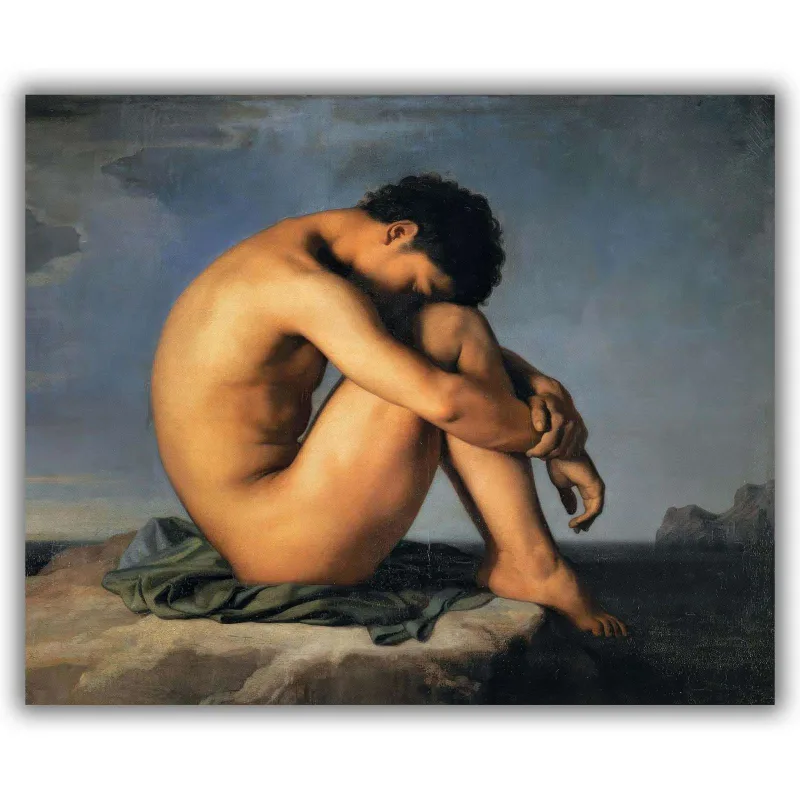 Reprodukcija „Jaunuolis prie jūros“, Hippolyte Flandrin