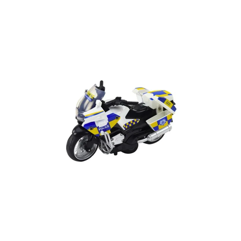 Policijos motociklas su frikcine pavara, žibintai, garsas · 2