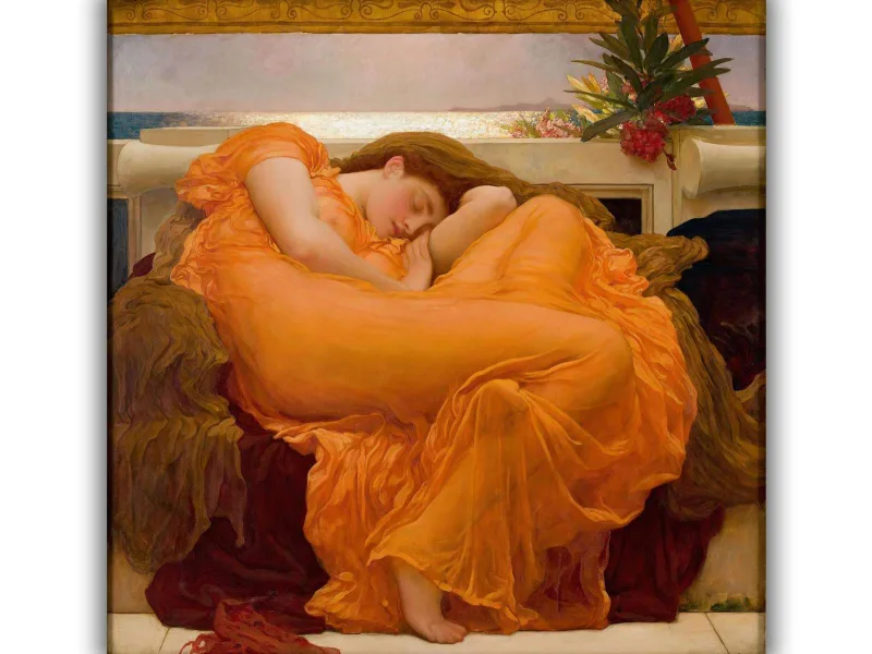 Reprodukcija „Liepsnojantis birželis“, Frederic Leighton (1895)