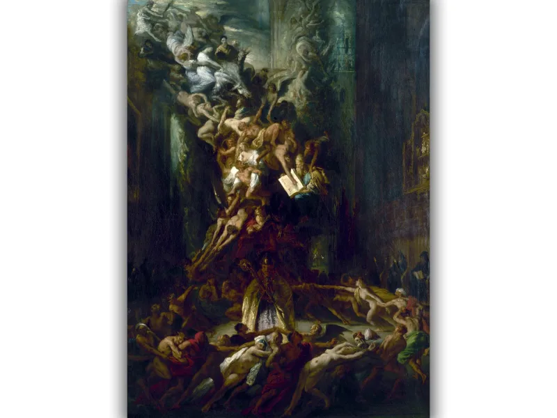 Reprodukcija „Raganų šabas katedroje“, Louis Candide Boulanger, (1861)