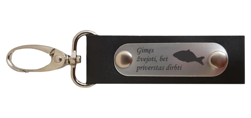 Odinis raktų pakabukas „Gimęs žvejoti“