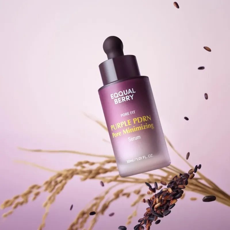 EQQUALBERRY Purple PDRN Pore Minimizing Serum – poras mažinantis veido serumas · 2