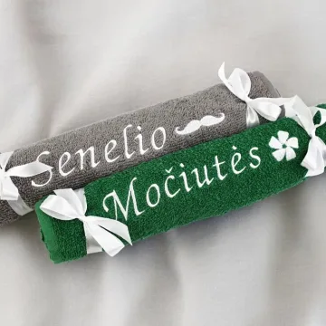 Siuvinėti rankšluostėliai „Močiutės ir Senelio“ (30x50)