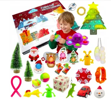 Vaikų advento kalendorius „Fidget Toys“ – 24 sensoriniai žaislai