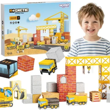 Magnetinis konstruktorius WOOPIE blokeliai Statybvietė, 49 vnt