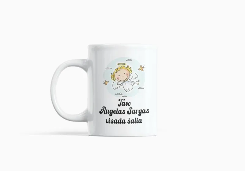 Standartinis puodelis „Tavo Angelas Sargas visada šalia“