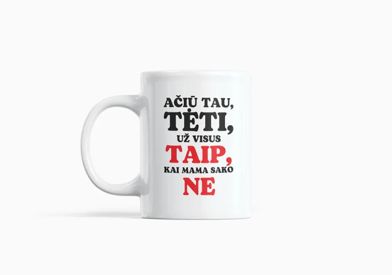 Standartinis puodelis „Ačiū tau, tėti“