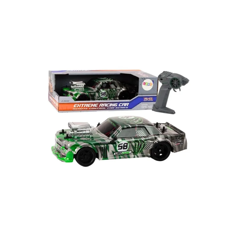 RC nuotolinio valdymo automobilis 1:16 Driftas Guminiai ratai Žalia · 1